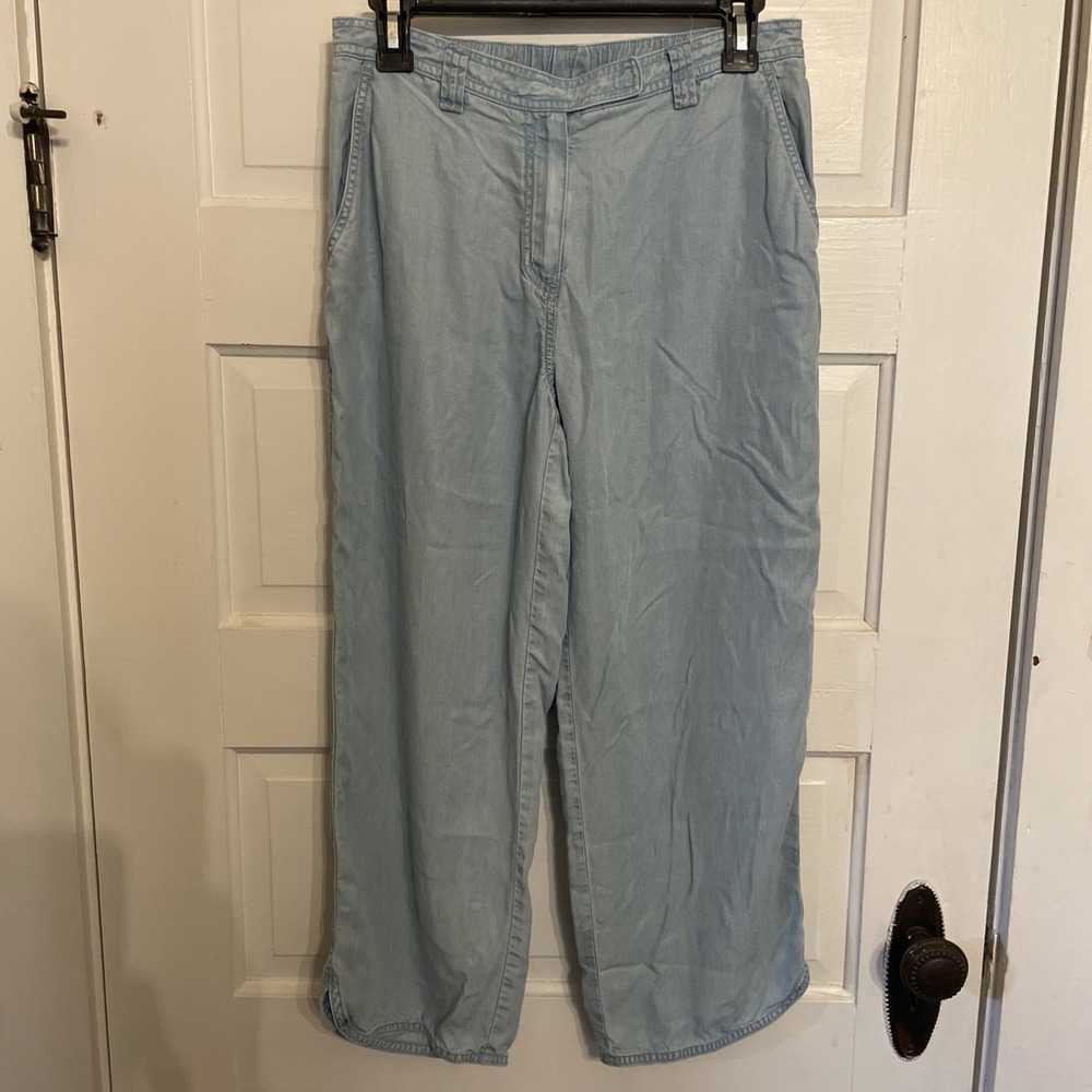 Easy Spirit Soft Lightweight Flexible‎ Cotton Light Blue Wash Pants Size Small